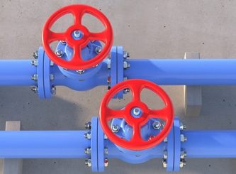 Blue Water Pipes With Valves — Water Management Near Me in Christchurch, NZ