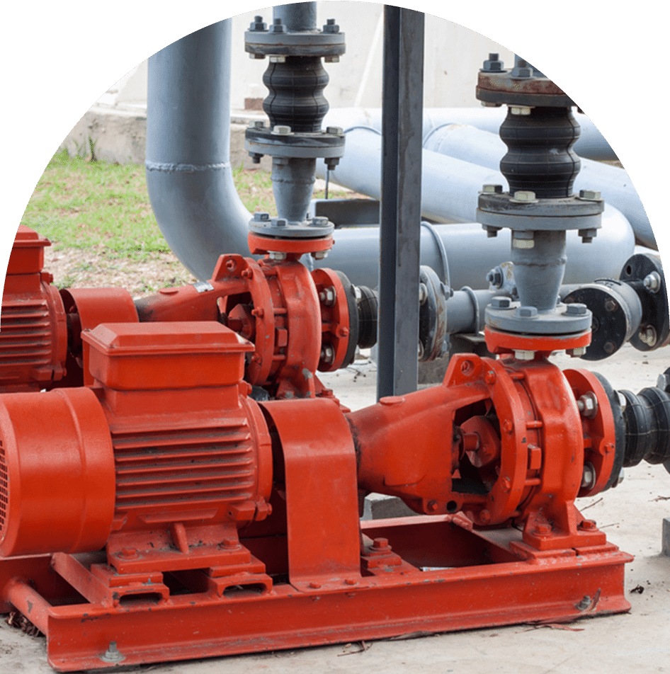 Red motor water pump and water pipes — Contact in Auckland, NZ
