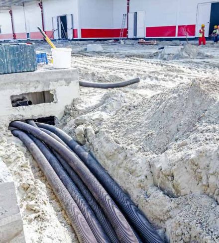 Bundle of corrugated hoses — Smart Water Networks in Auckland, NZ