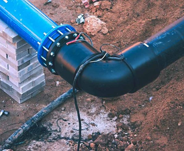 HDPE pipe welding underground — Smart Water Technology in Auckland, NZ